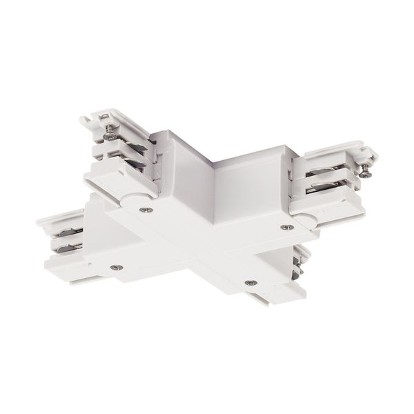 X-connector for S-TRACK 3-circuit track, traffic white image 2
