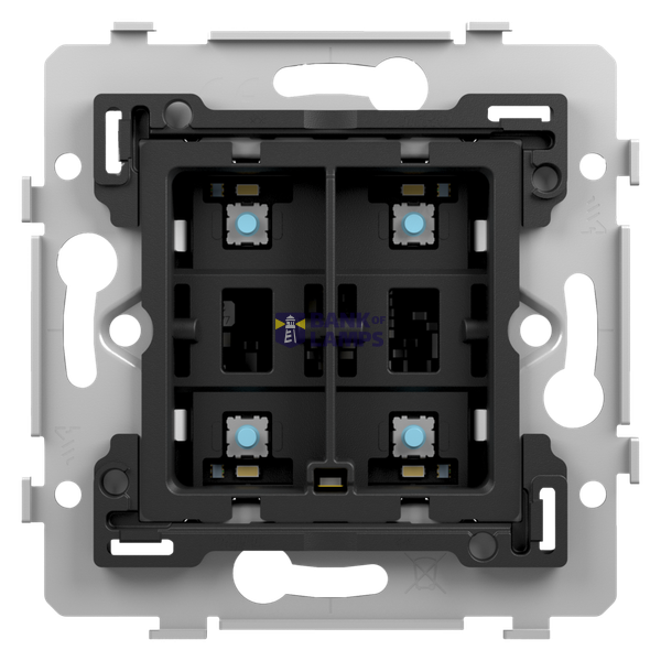 Base for a fourfold push button, with LEDs and comfort sensors, 71 x 7 image 2