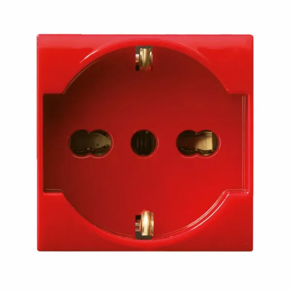 COM.SCHUKO+IT.ST.SOCKET RED  S44 2M image 1
