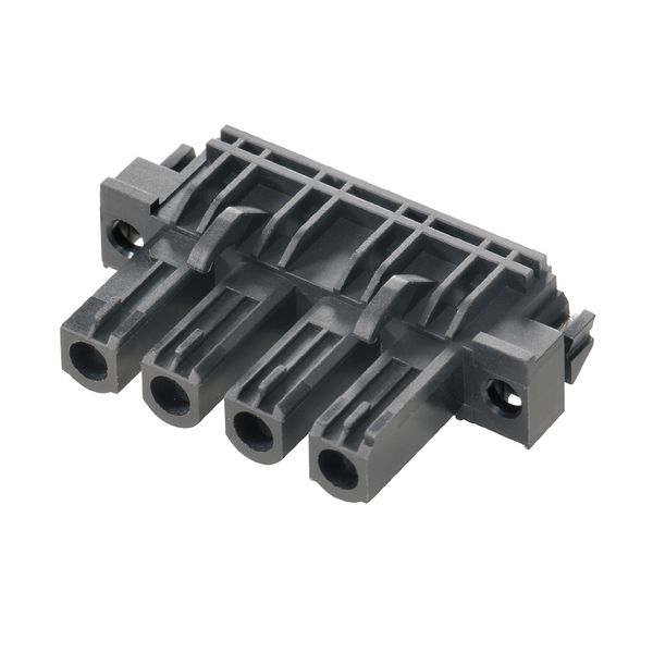 PCB plug-in connector, female header, Solder flange, THT solder connection, 7.62 mm, Number of poles: 2, 90°, Solder pin length (l): 3.2 mm, tinned, black, Box image 3