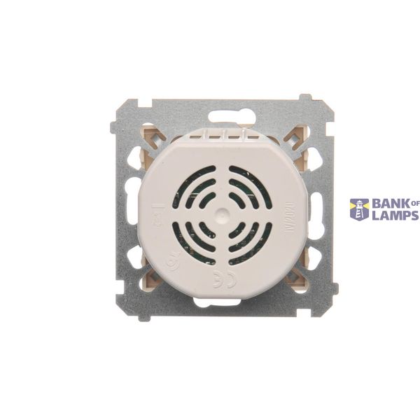 Intermediate switch with indicator light, LED not replaceable Color: blue, (module), 10AX, quick connection, Silver matt, metalic image 1