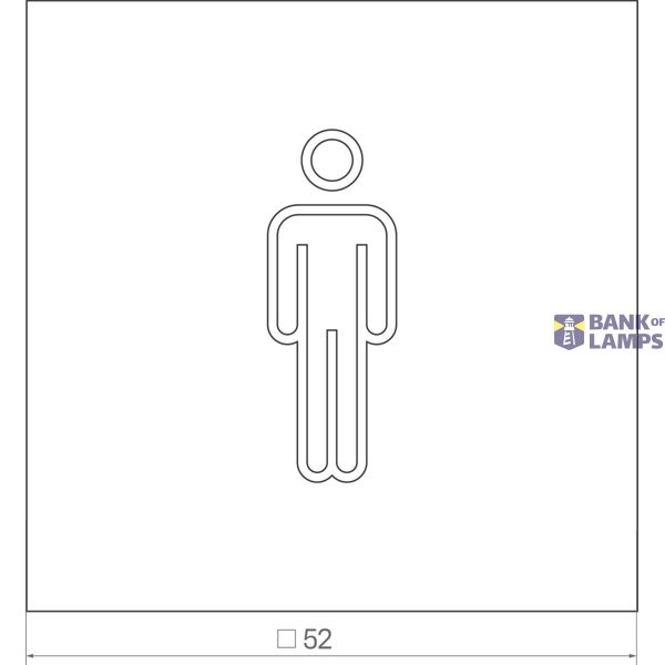 Foil for LED signal insert, with "male" symbol, A.x/C.x image 2