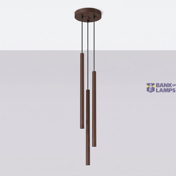 Pendant lamp PASTELO 3P brown image 5