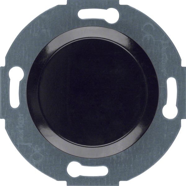 Blind plug centre plate, 1930/glass, black glossy image 1