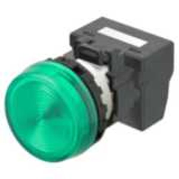M22N Indicator, Plastic flat, Green, Green, 24 V, push-in terminal A2265008A image 1