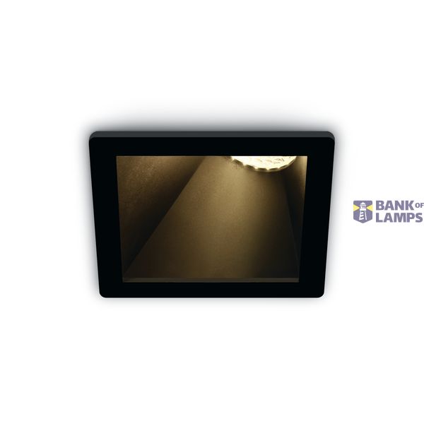 BLACK GU10 10W BLACK REFLECTOR DARK LIGHT ASYMMETRIC image 1