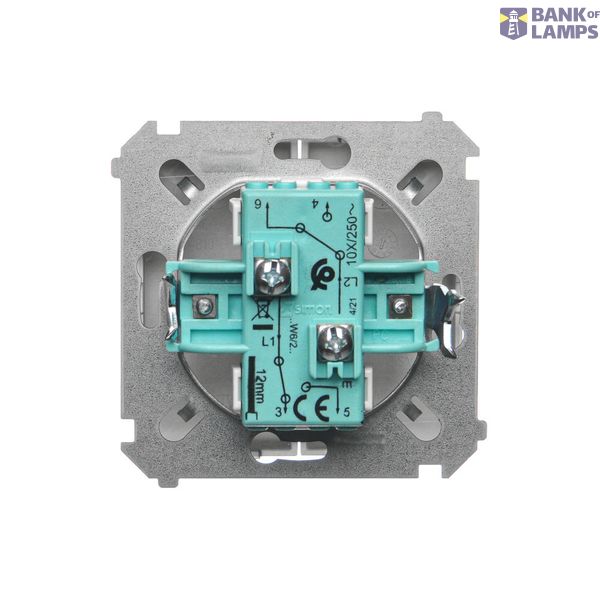 Touch panel 2 modules, Modul 1: 1 touch field, Module 2: 4 touch fields, Fixing: horizontal, White pearl image 1