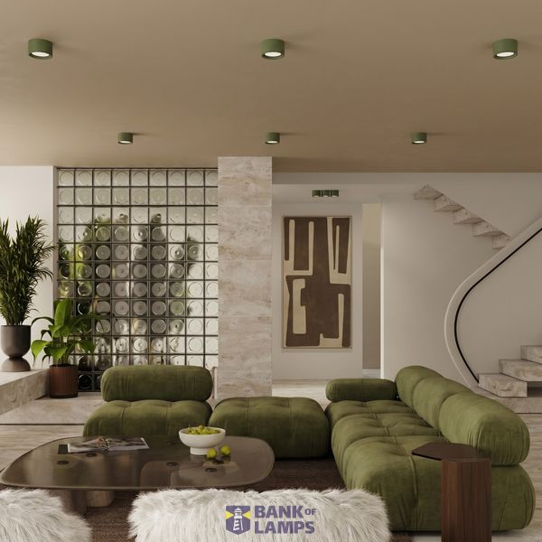 Ceiling lamp MODO 1 olive green Gx53 image 9