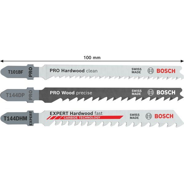 15-piece T-Shank jigsaw blade set for wood 15 pcs. image 1