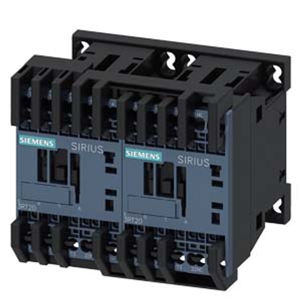 Reversing contactor assembly AC-3, 5.5 kW/400 V 48 V DC 3-pole S00 image 1