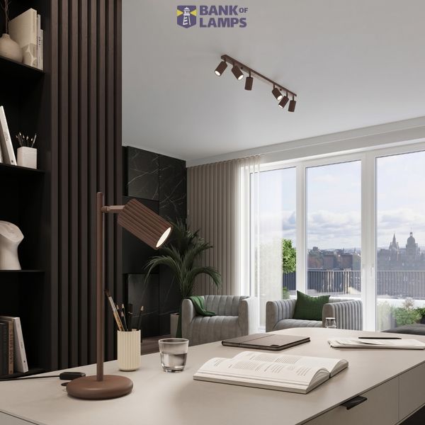 Ceiling lamp KARBON 4L brown image 5