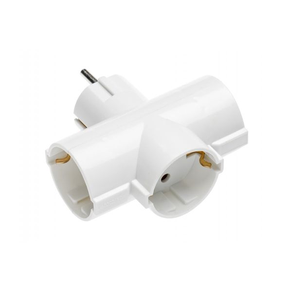 Schuko socket splitter 1 to 3 image 1