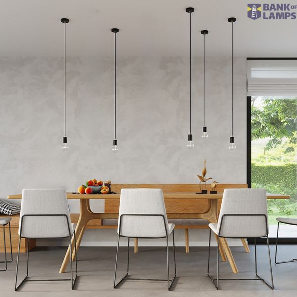 HANGING LAMP EDISON BLACK E27 1X60W IP20 image 9