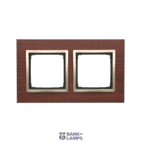 Double frame, wood, Golden walnut image 1