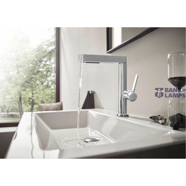 Finoris 230 2jet basin mixer with pull-out shower, with push-open, chrome image 3