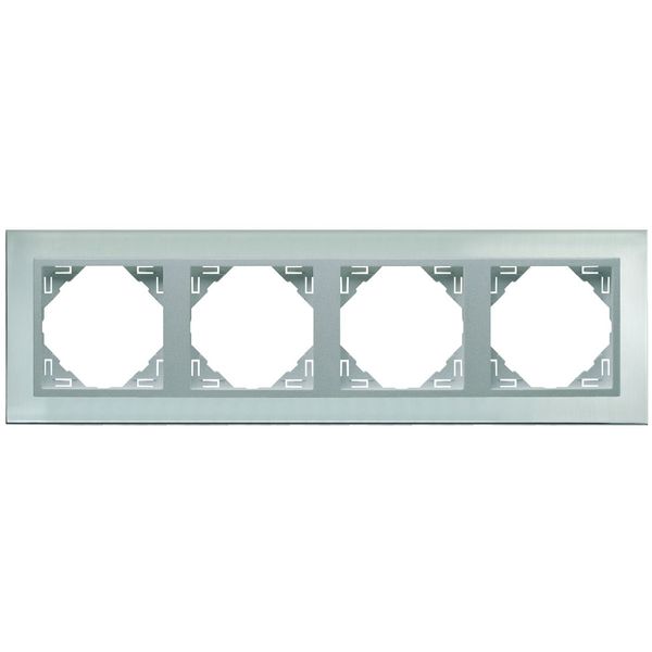 FOUR-GANG FRAME INOX/ALUMINIUM image 2
