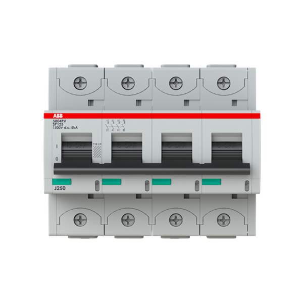 S804PV-SP125 High-performance circuit breaker string fuse 1,500V DC, 125 A, 4-pole image 1