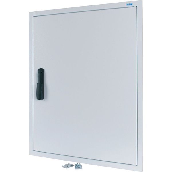 BP-U-3S-600/7-P-W Flush-mounting trim ring with sheet steel door and locking rotary lever for 3-component system, W = 600 mm, H = 760 mm, white image 6