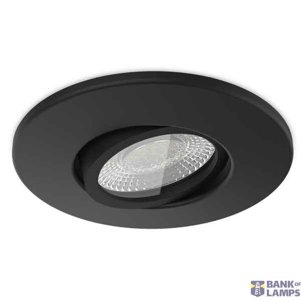 Mauna Fire Can Tilt GU10 Fire-rated Downlight Max.7W GU10 BLK image 1