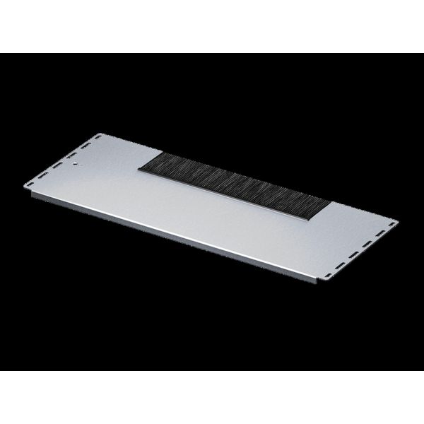 Gland plate module, one-piece, with brush strip, Vented, 600 mm image 1