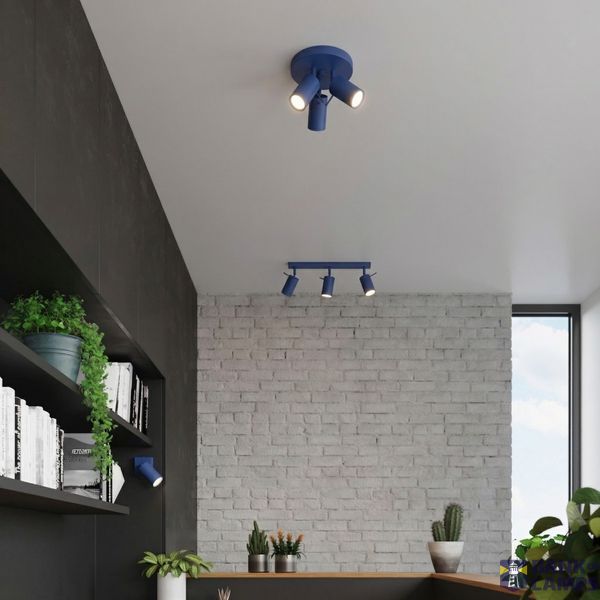 Ceiling lamp RING 3P ultramarine image 4