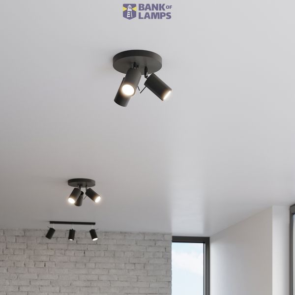 RING CEILING LAMP 3P BLACK GU10 3X40W IP20 image 7