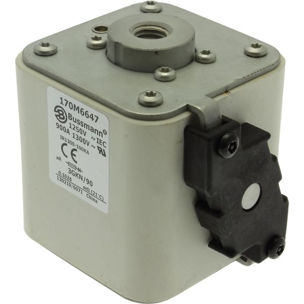 Fuse-link, high speed, 800 A, AC 1250 V, 2 x size 3, 74 x 52 x 167 mm, aR, IEC, single indicator image 1