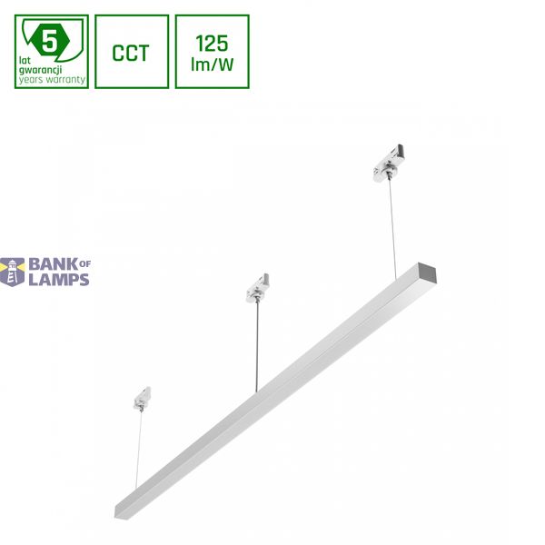 ALLDAY BASIC 50W CCT 230V IP20 1503x42x37mm WHITE 5YW 3F HANG image 1