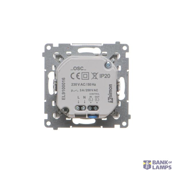 Cover for single socket outlet with earthing, light gray matt image 1