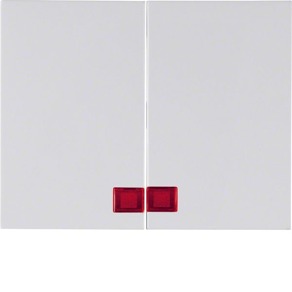 Rocker 2gang, redlens , K.1, p. white glossy image 2