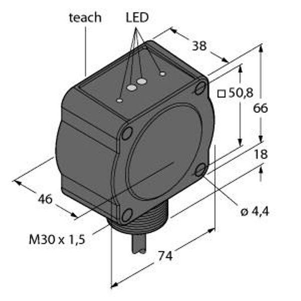 Radar Sensor With Switching Output   QT50R-EU-AFS image 2