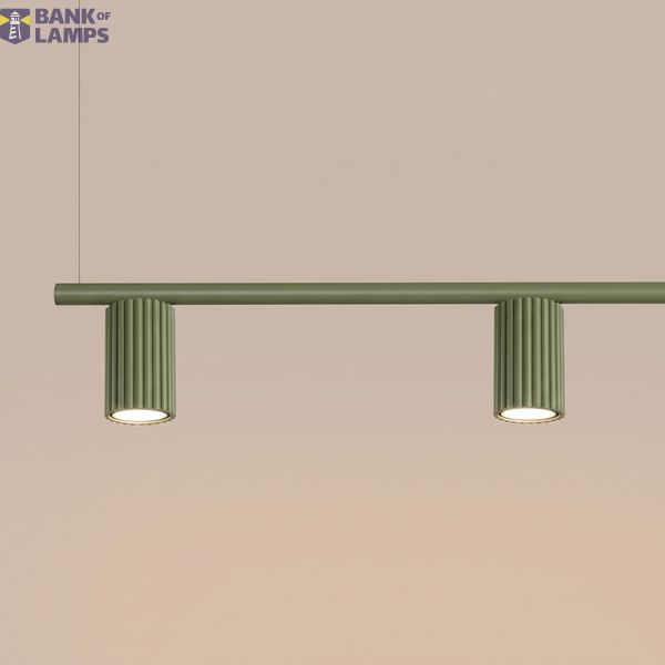 Chandelier KARBON 4 olive green image 2