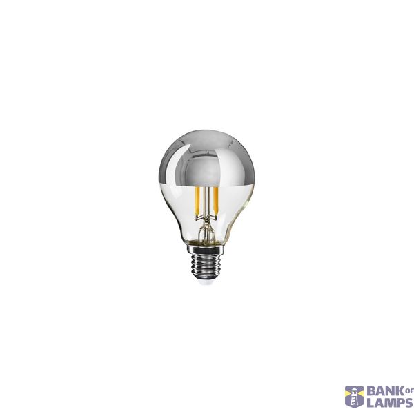 LED Silver Half Sphere Mini Globe Light Bulb G45 4.8W 380Lm E14 2700K Dimmable - A01 image 1