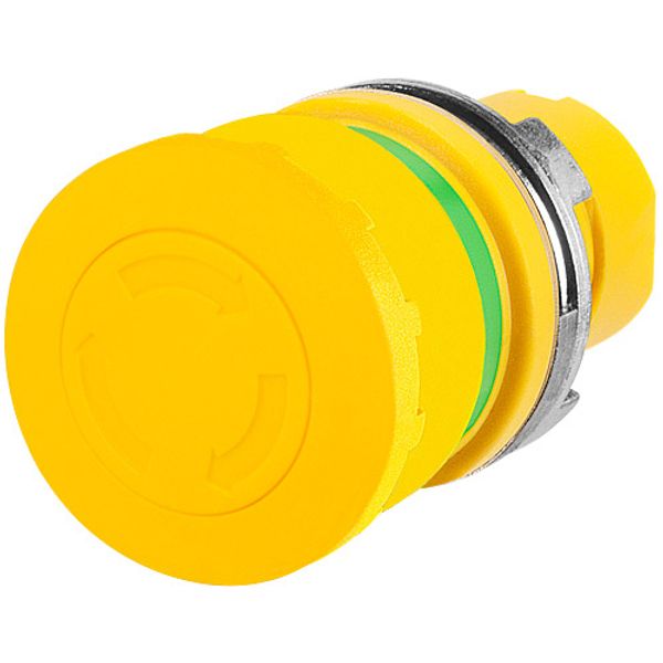 Mushroom push-button Ø 32, twist release, yellow image 1