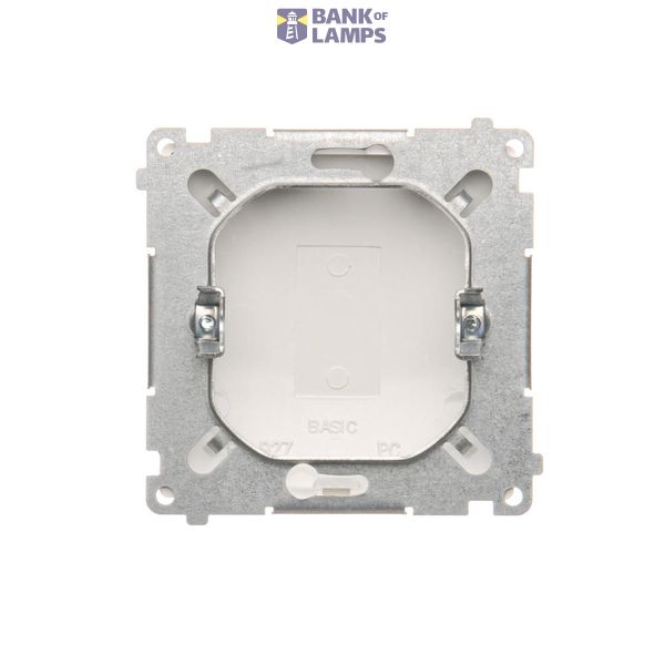 Two-way switch with LED illumination without pictogram, (module), 10AX, quick connection, Silver matt, metalic image 1