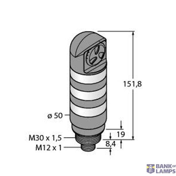 LED Signal Light Tower Light   TL50BLGBR1ALSCQ image 1
