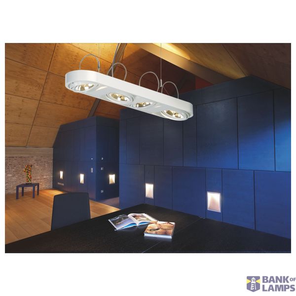 AIXLIGHT R LONG QRB111 pendant , round, white, 4xG53, max. 4x50W image 2