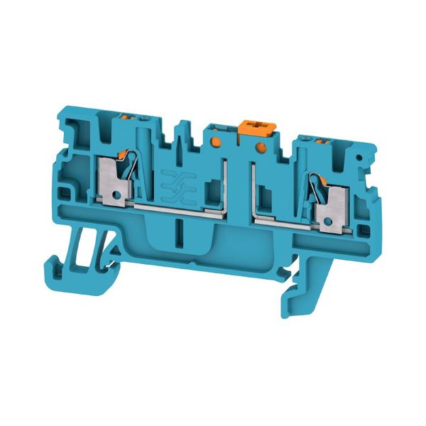 Disconnect and modular disconnect terminal, PUSH IN, 1.5 mm², 400 V, 10 A, blue image 1