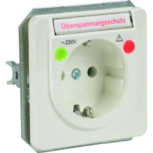 NSM Protector, surge protective socket outlet, titanium white image 1