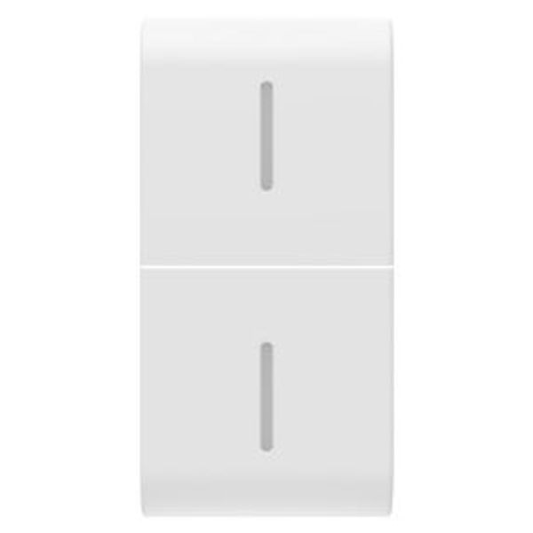 REPLACEABLE BUTTON KEY FOR AXIAL COMMANDS - WITH 2 DIFFUSERS - 1 MODULE - SATIN WHITE - CHORUSMART image 1