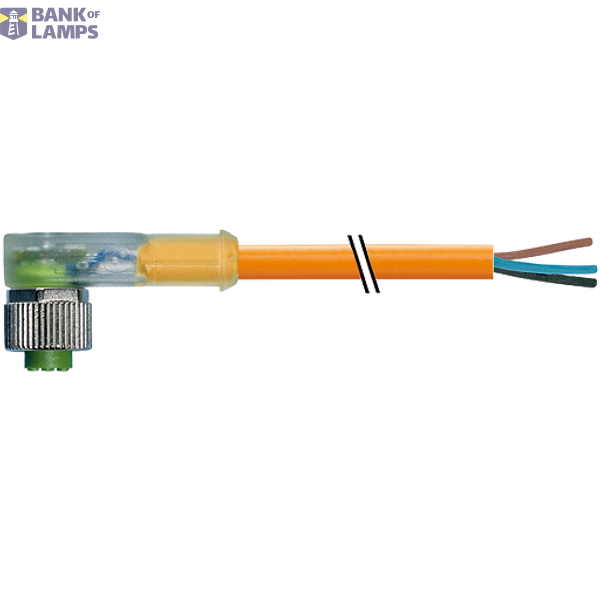 M12 female 90° A-cod. with cable LED PUR 4x0.34or 7.5m image 2