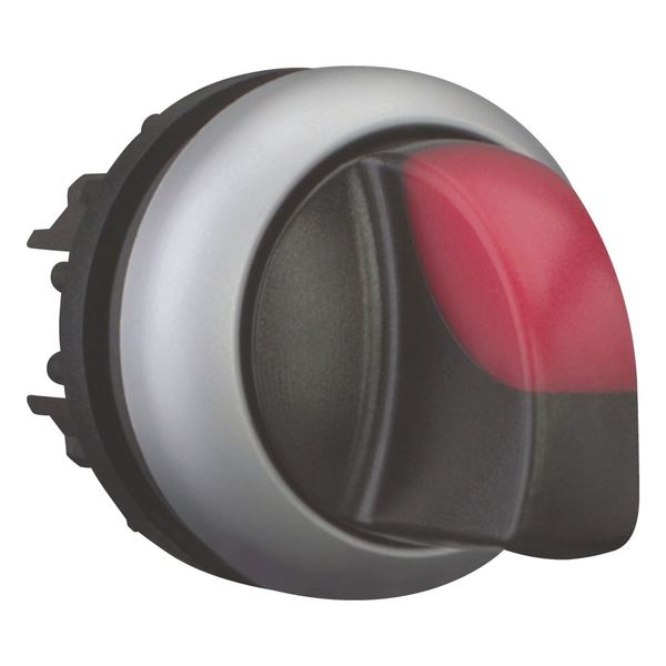 M22-WLK3-R Illuminated selector switch actuator, RMQ-Titan, With thumb-grip, momentary, 3 positions, red, Bezel: titanium image 14