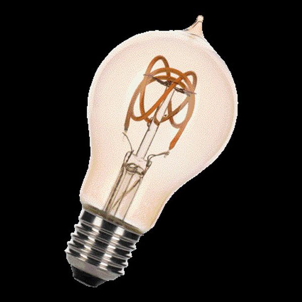 Spiraled Nostalgic A60 E27 4W 2200K Gold Dimm image 2