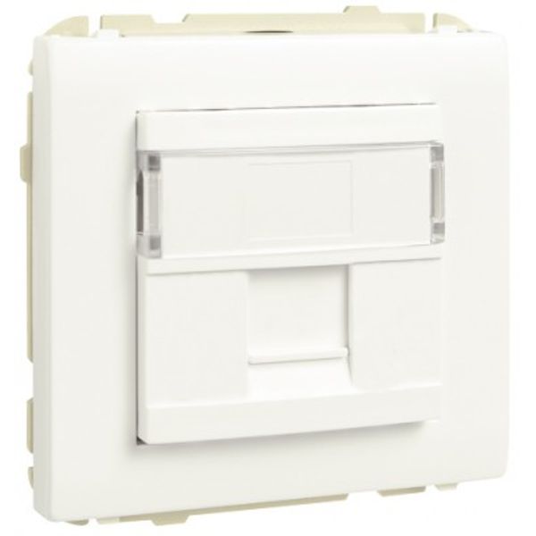 COV RING W/SING SUPPORT F/RJ45 CONNECT PLATIN image 1