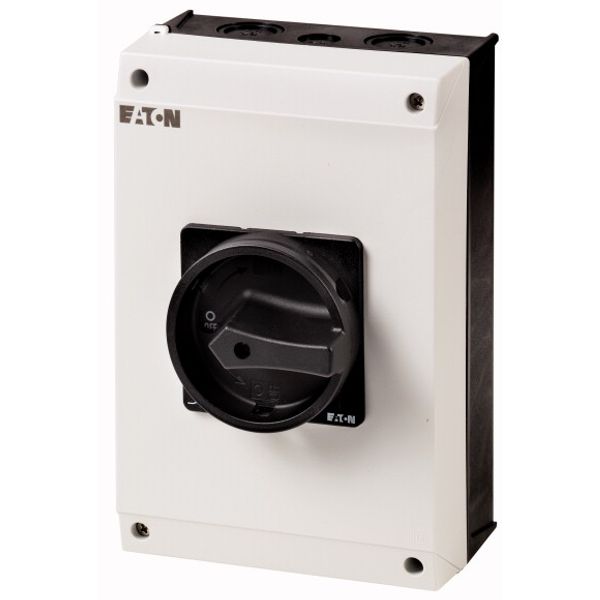 T5B-4-15682/I4/SVB-SW Main switch, T5B, 63 A, surface mounting, 4 contact unit(s), 6 pole, 1 N/O, 1 N/C, STOP function, With black rotary handle and locking ring, Lockable image 1