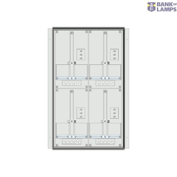 Meter box insert 2-rows, 4 meter boards / 16 Modul heights image 1