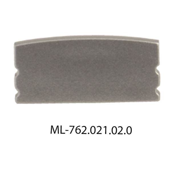 End cap for PH without hole, silver color, 1 pc image 1