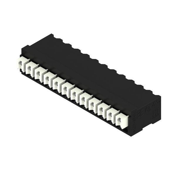 Printed circuit board terminals, 3.50 mm, Number of poles: 12, 90°, Solder pin length (l): 1.5 mm, black, PUSH IN with actuator, Clamping range, max. : 1.5 mm², Tube image 2