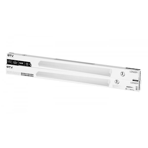 LED luminaire LONGER, LED, 54 W, 6480 lm, 4000K, AC220-240V, IP40, 150 cm image 2
