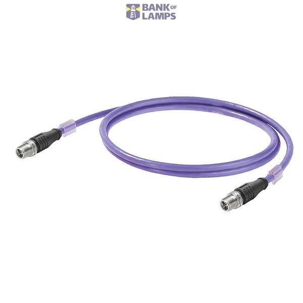 Ethernet Railway Cable (assembled), M12 X-type IP 67 straight male, M1 image 1
